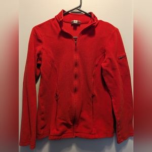LL Bean Red Zip up fleece size xs